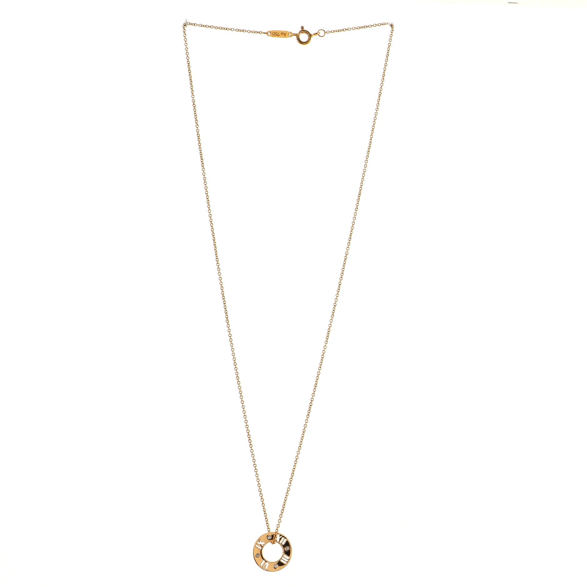 Atlas Pendant Necklace 18K Rose Gold with Diamonds
