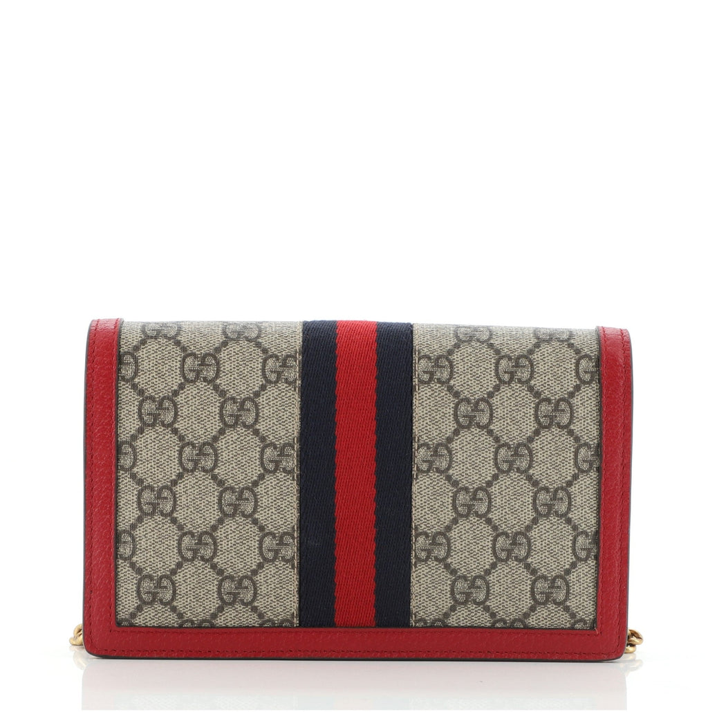 Queen Margaret Chain Wallet GG Coated Canvas Mini