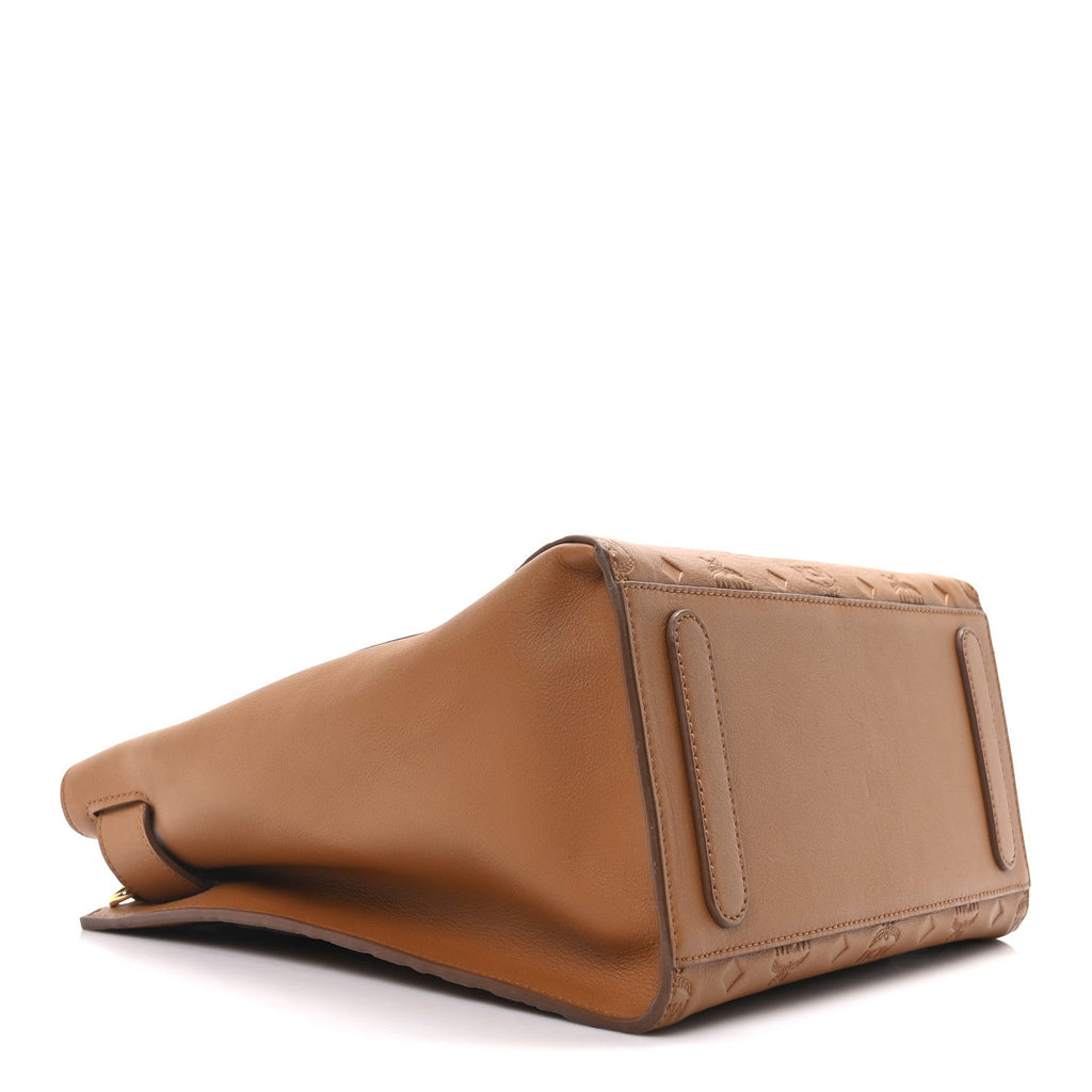 Calfskin Ottomar Monogram Essential Bucket Bag Cognac