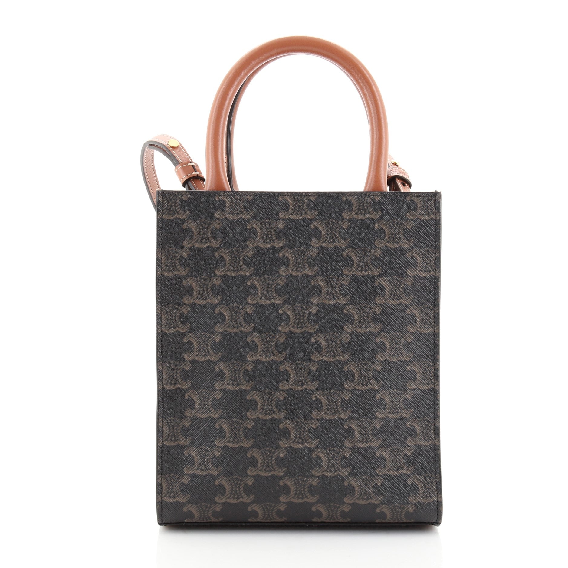 Vertical Cabas Tote Triomphe Coated Canvas Mini