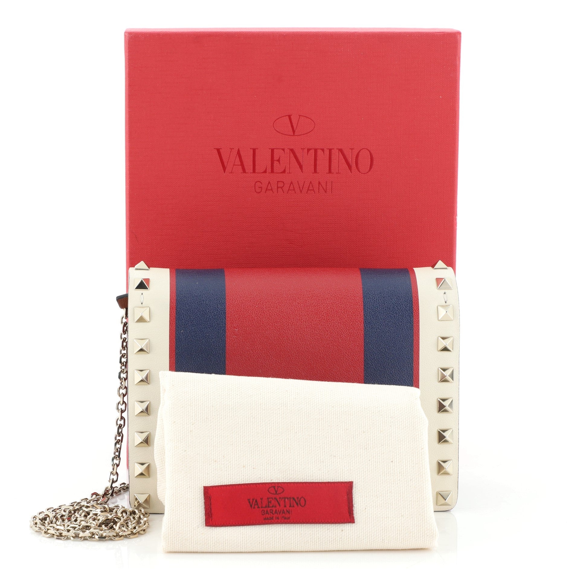 Rockstud Pouch Crossbody Bag Printed Leather Mini