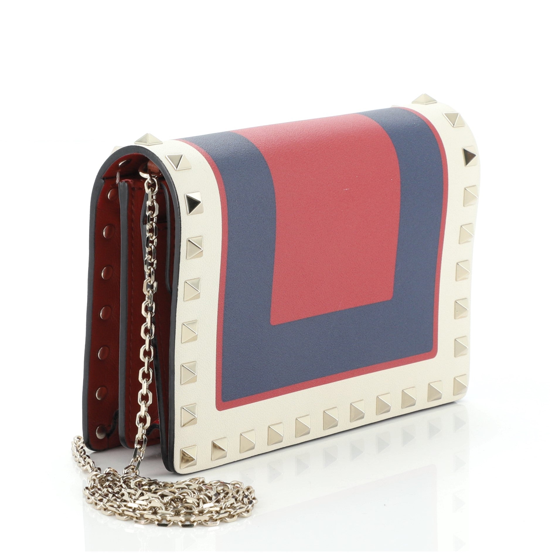 Rockstud Pouch Crossbody Bag Printed Leather Mini