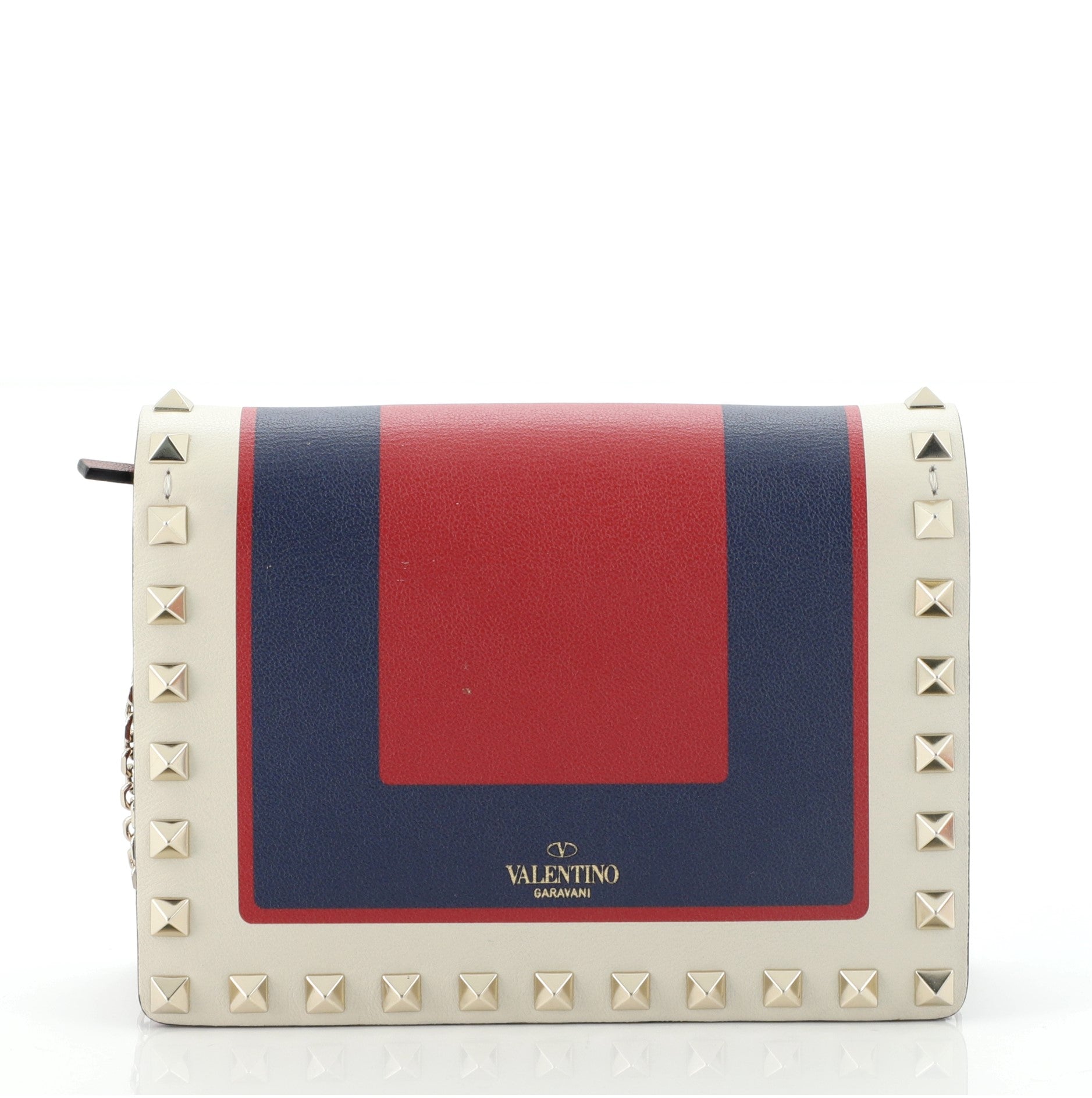 Rockstud Pouch Crossbody Bag Printed Leather Mini