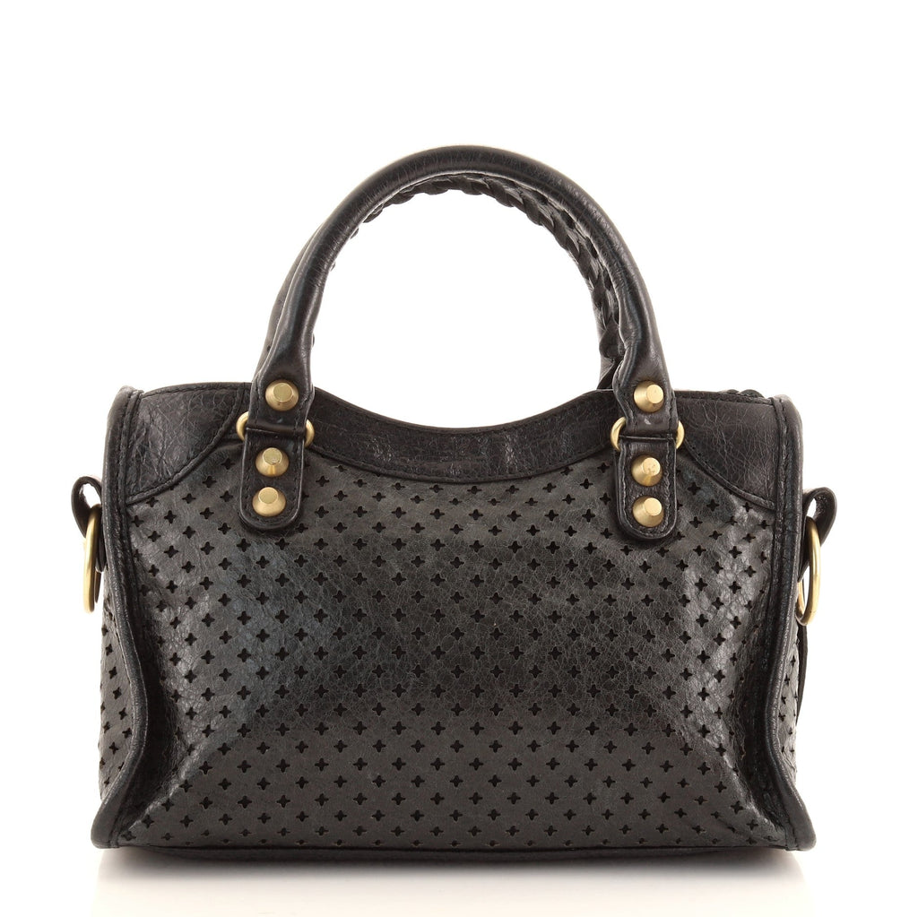 City Classic Studs Bag Perforated Leather Mini
