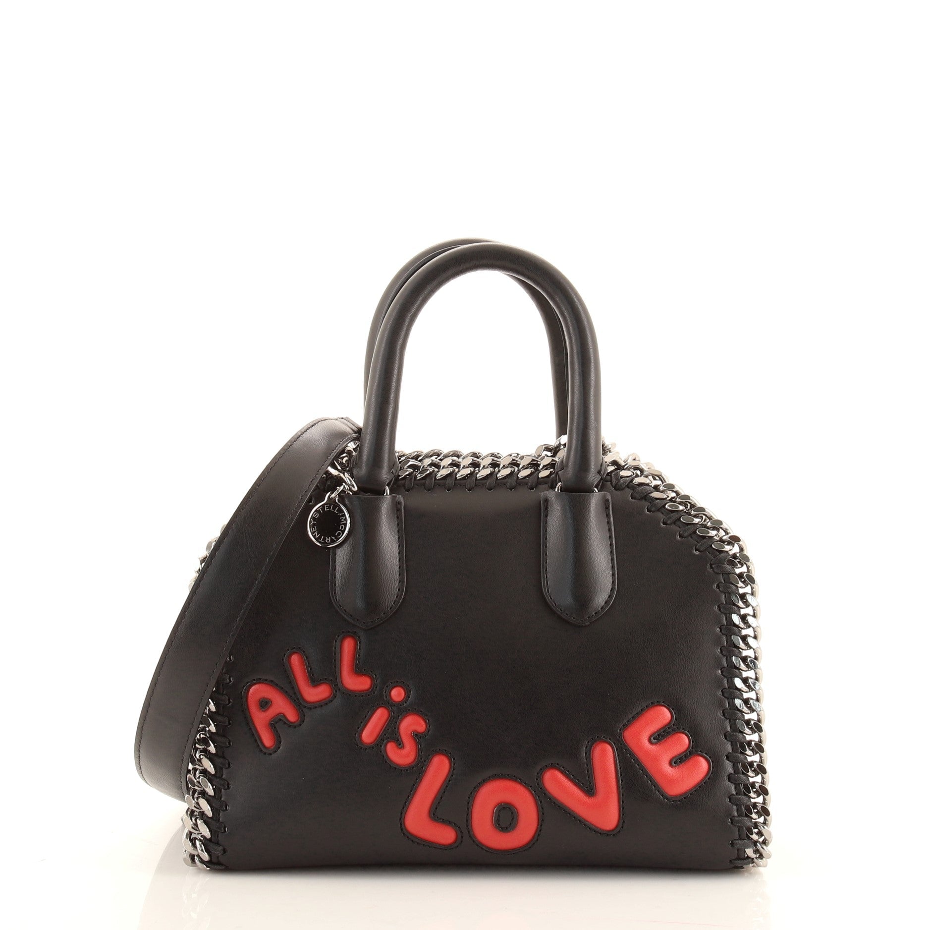 Falabella Box Top Handle Bag Embroidered Faux Leather Mini