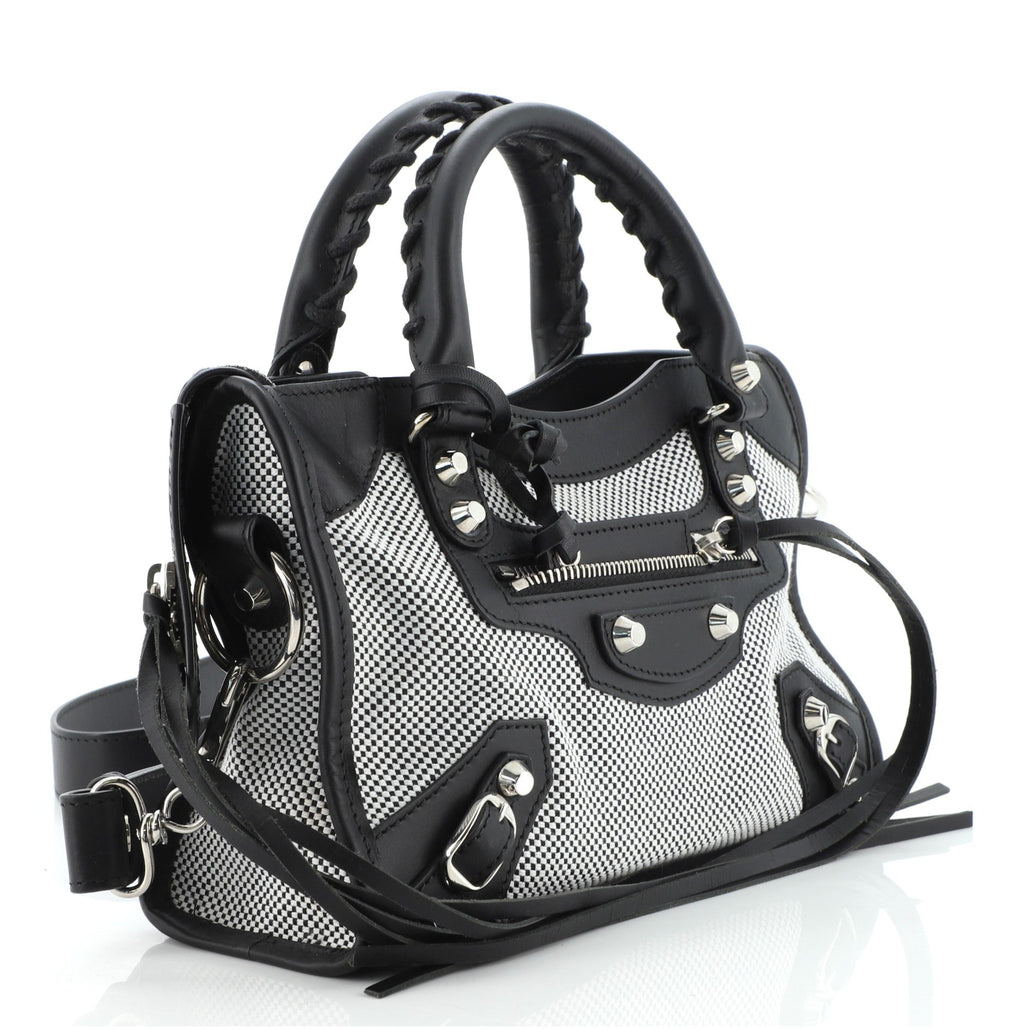 City Classic Studs Bag Mesh and Leather Mini