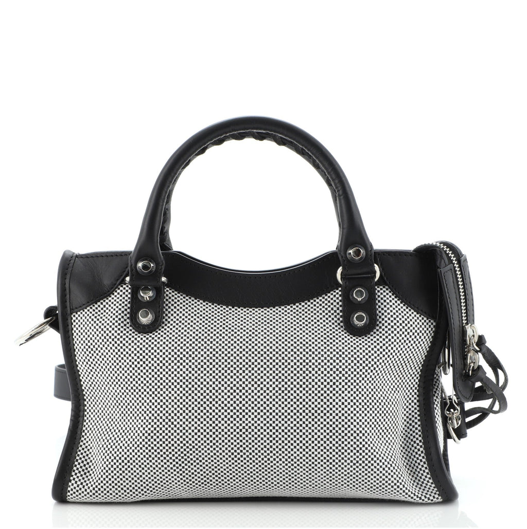 City Classic Studs Bag Mesh and Leather Mini
