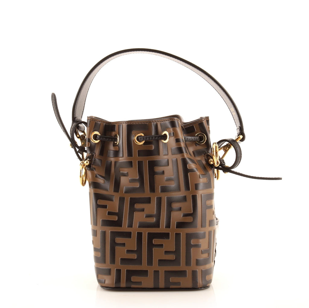 Mon Tresor Bucket Bag Zucca Coated Canvas Mini