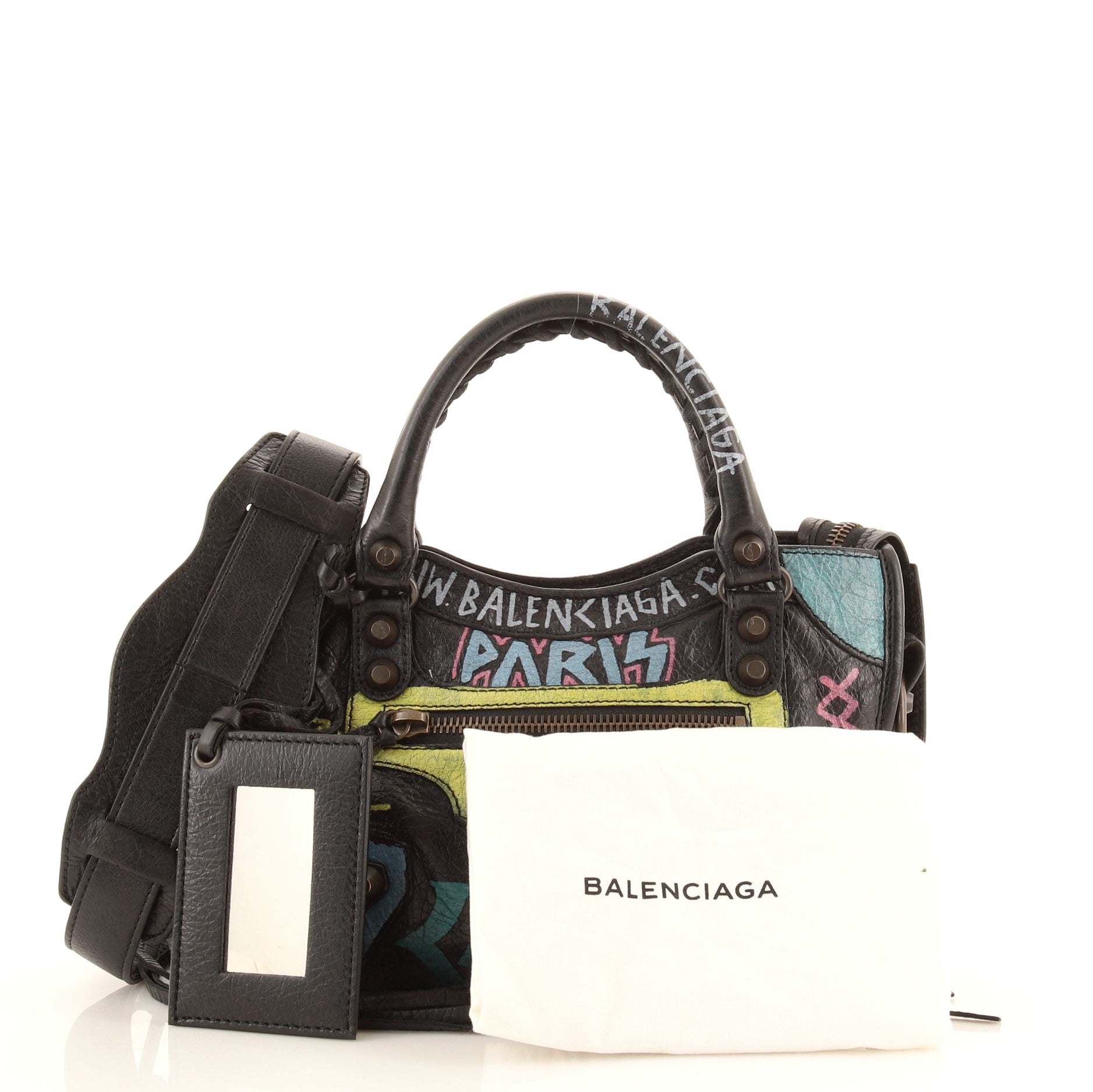 City Graffiti Classic Studs Bag Leather Mini