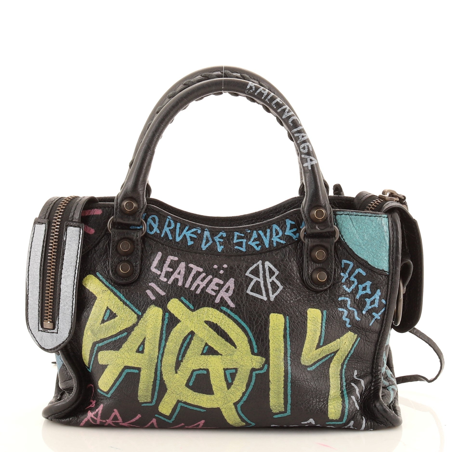 City Graffiti Classic Studs Bag Leather Mini