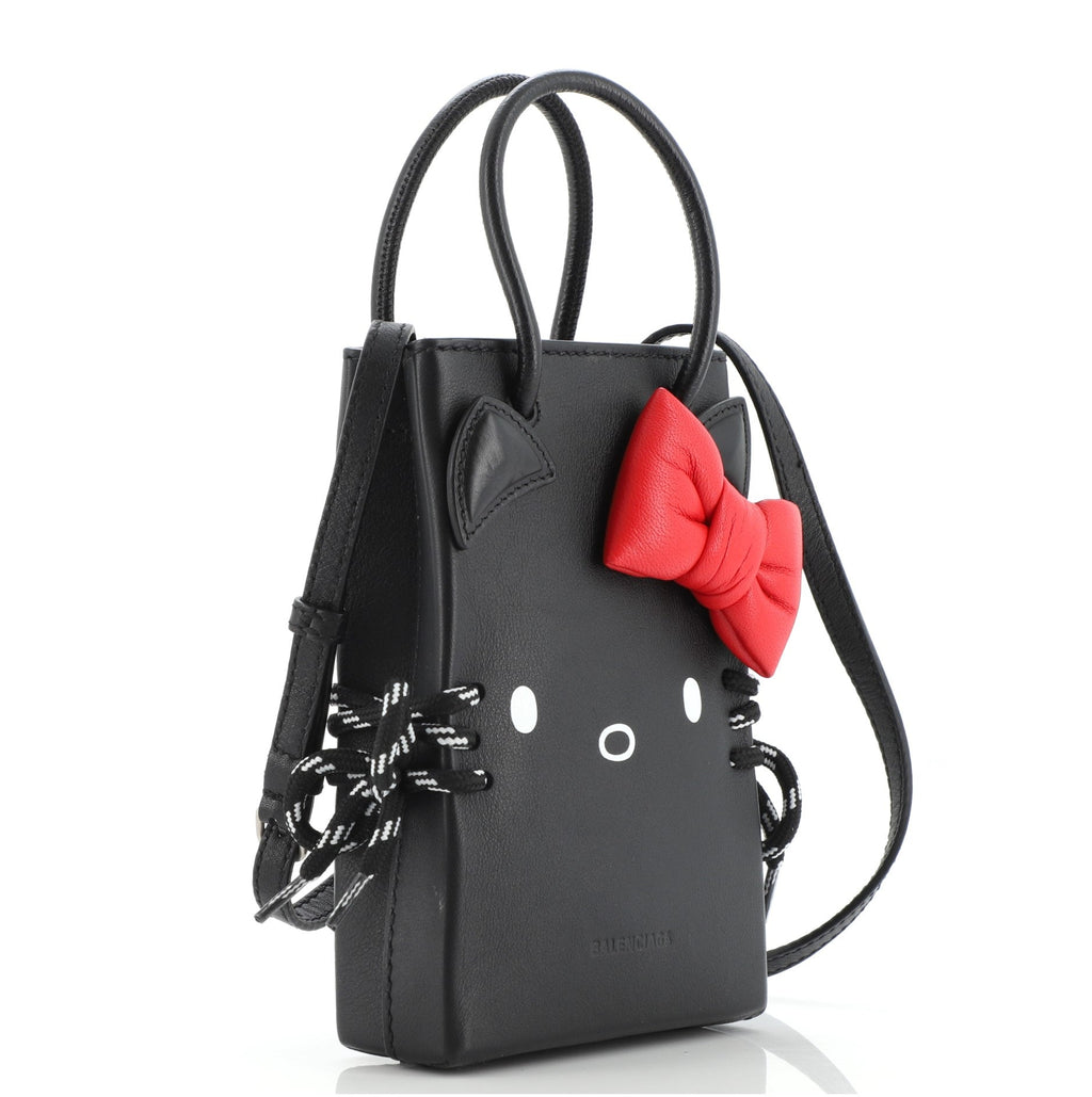Hello Kitty Shopping Tote Printed Leather Mini