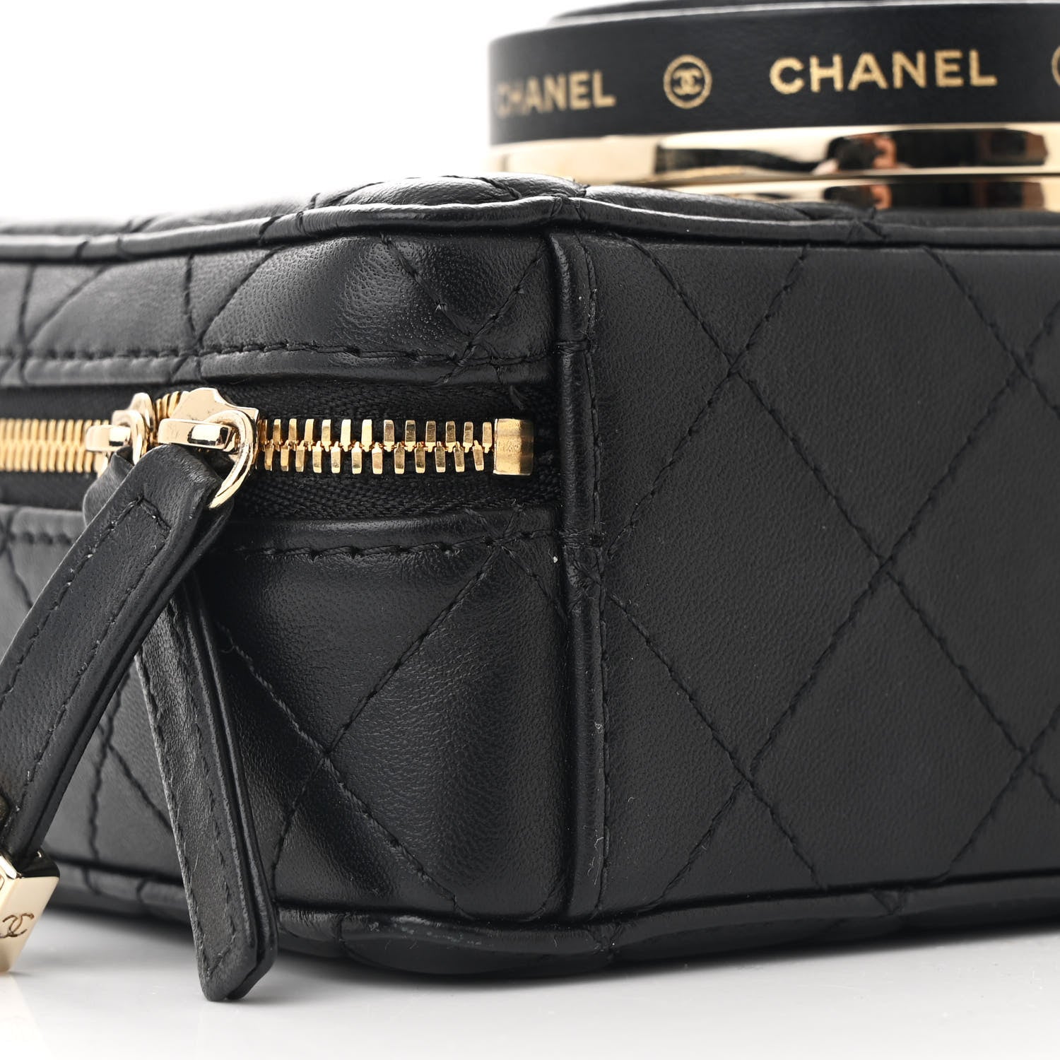 Lambskin Quilted Coco  Bag Black