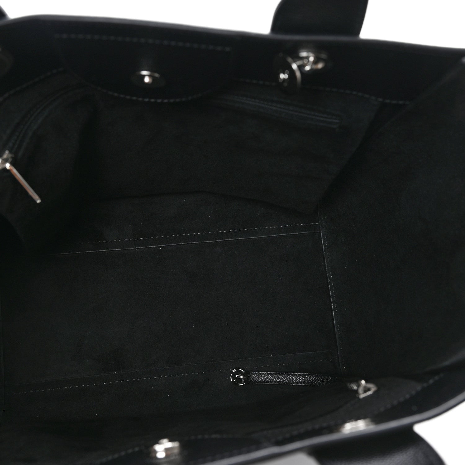 Caviar Small Studded Deauville Tote Black