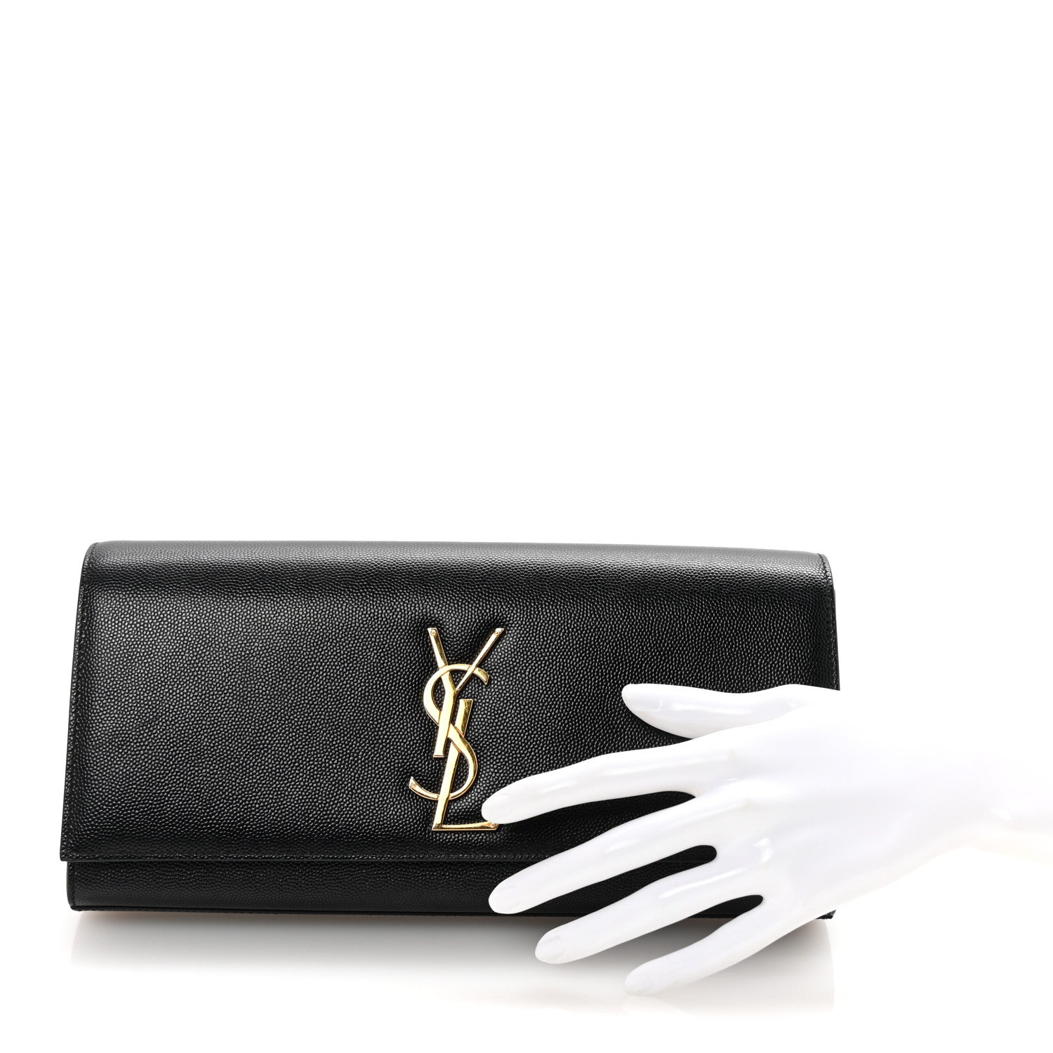 Grain De Poudre Monogram Cassandre Clutch Black