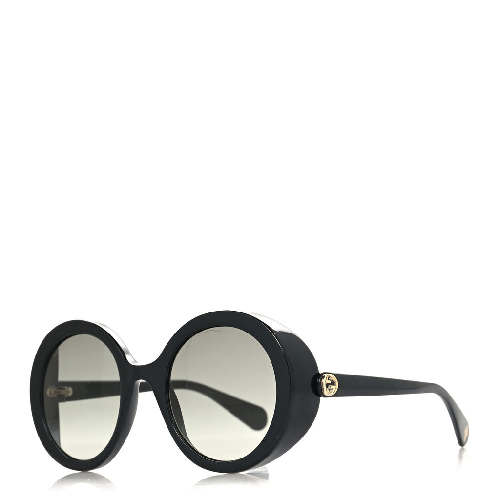Acetate Round GG Sunglasses GG0367S Black