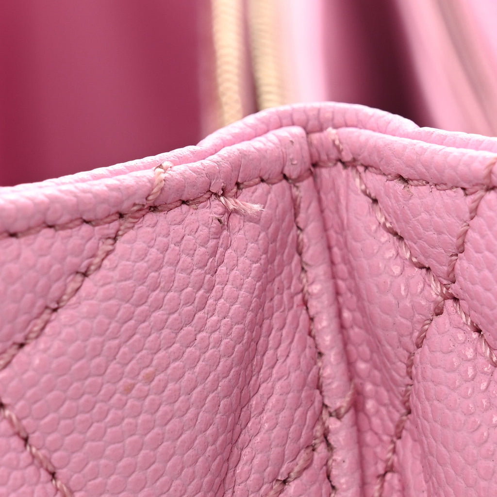Caviar Quilted Small Coco Chain Handle Flap Lilac