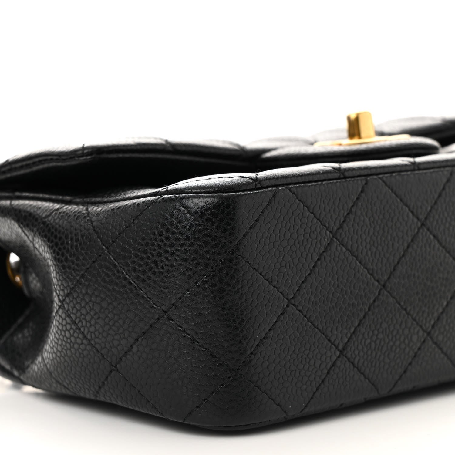Caviar Quilted Mini Rectangular Flap Black