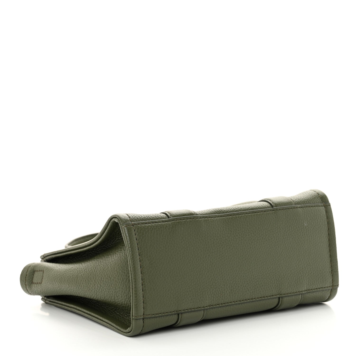 Grained Calfskin Small The Tote Bag Bronze Green