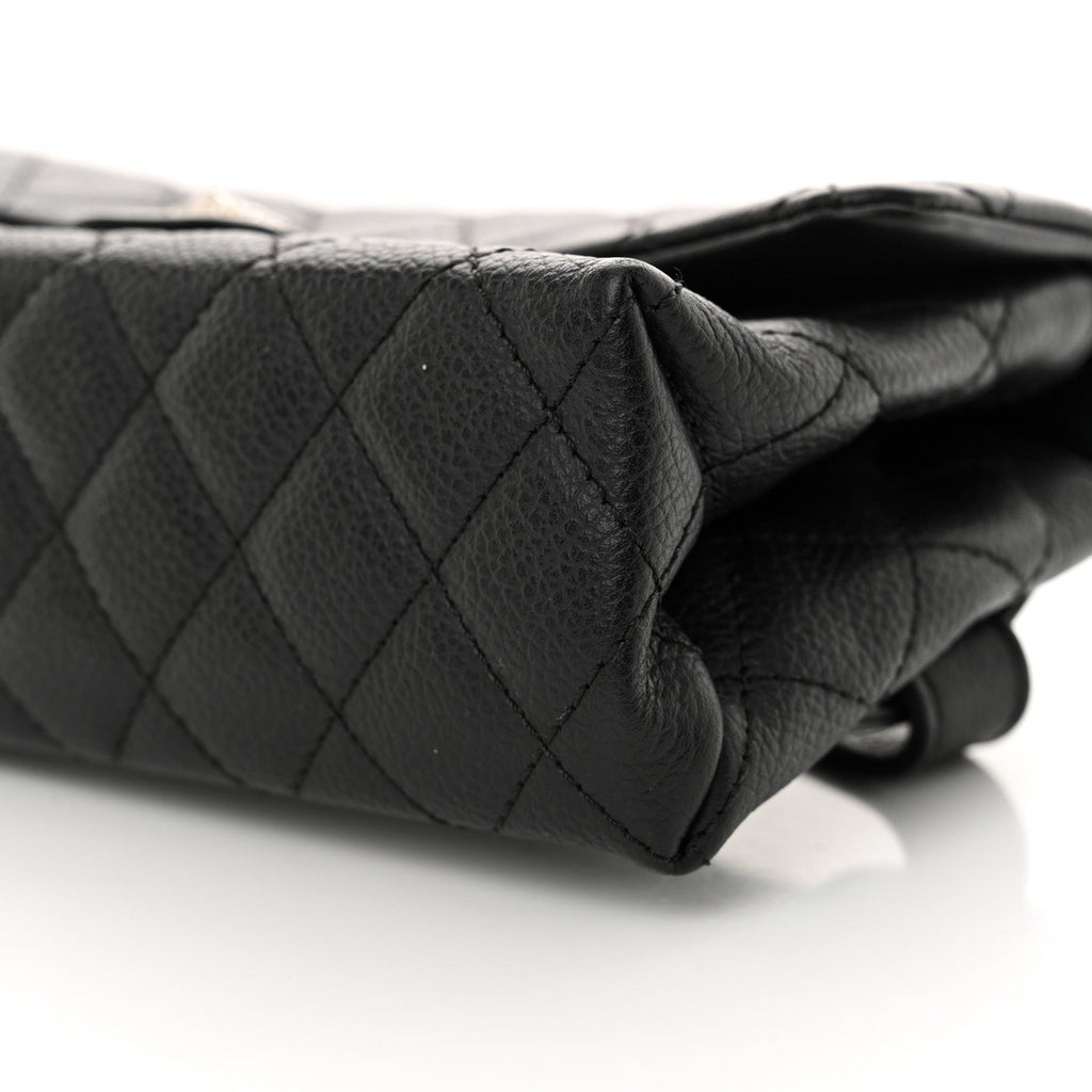 Grained Calfskin Quilted 2.55 Reissue Flap Belt Bag Clutch  Black