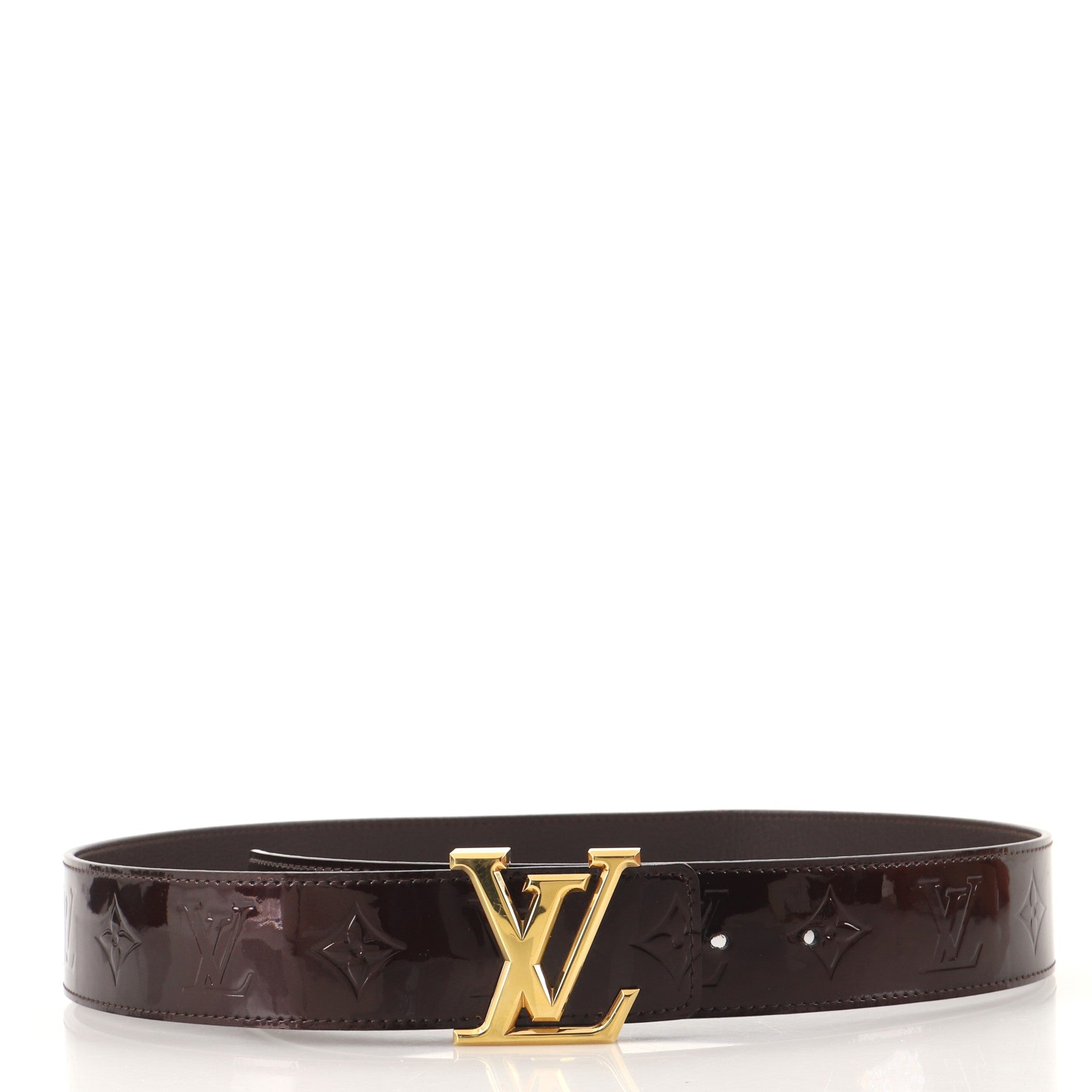 LV Facettes Belt Monogram Vernis Wide 85