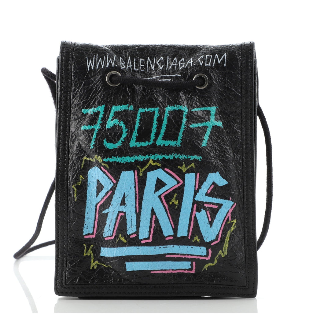 Graffiti Explorer Strap Pouch Leather Mini