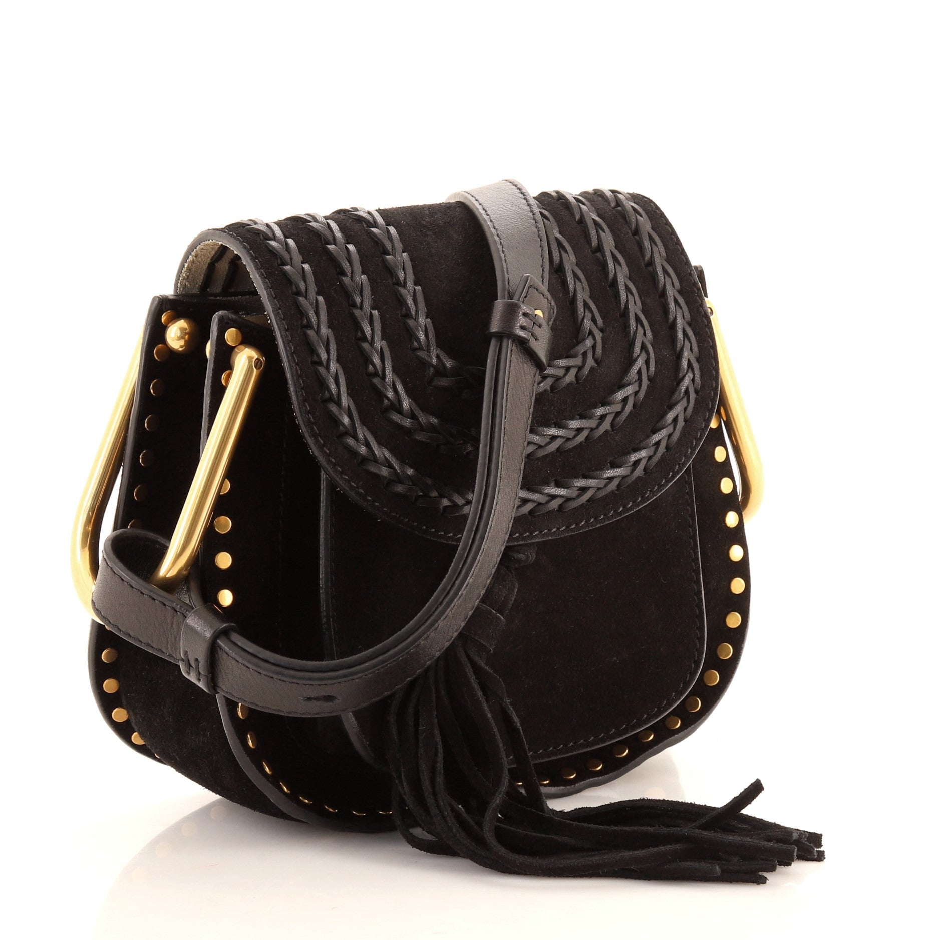 Hudson Handbag Whipstitch Suede Mini