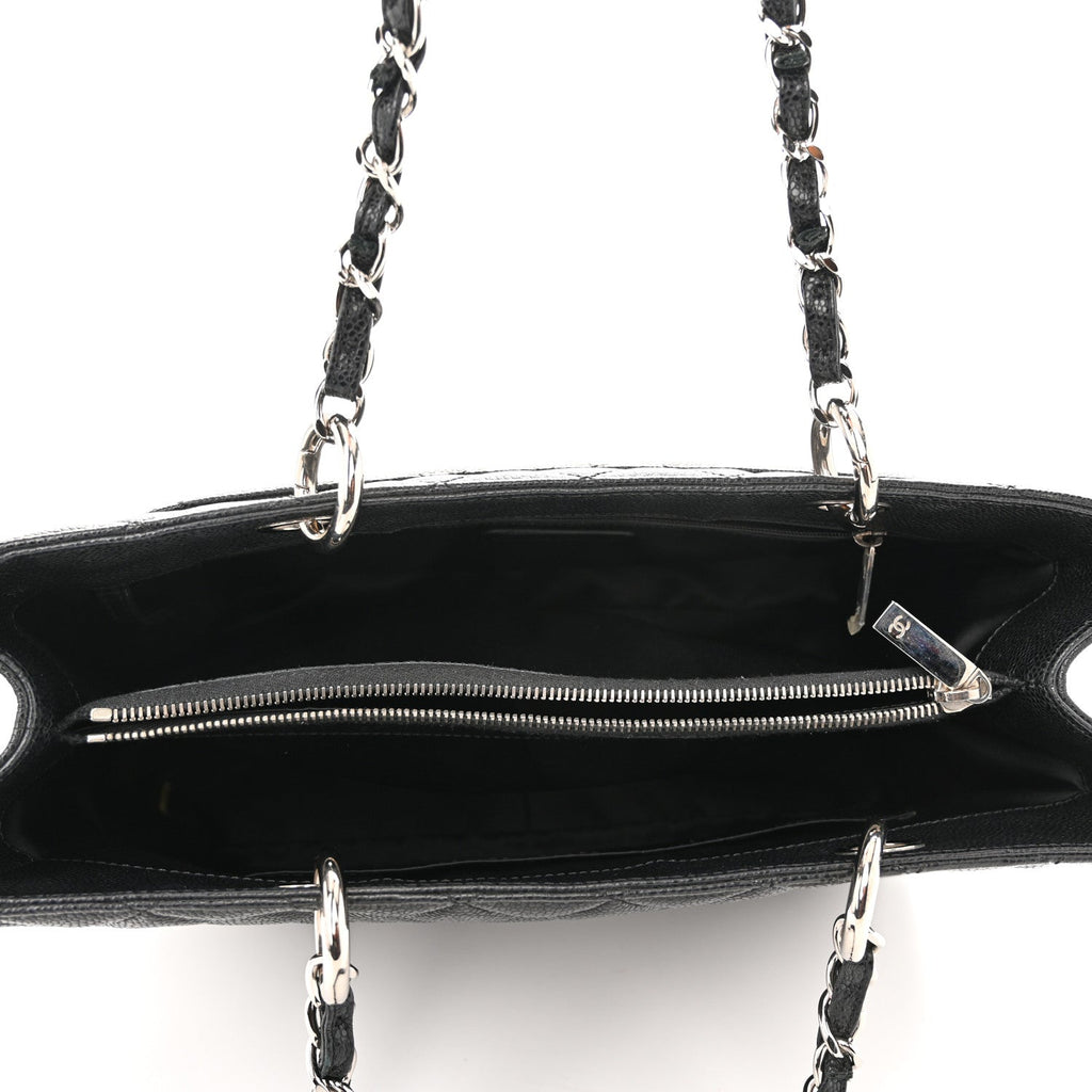 Caviar Quilted Grand Shopping Tote GST Black