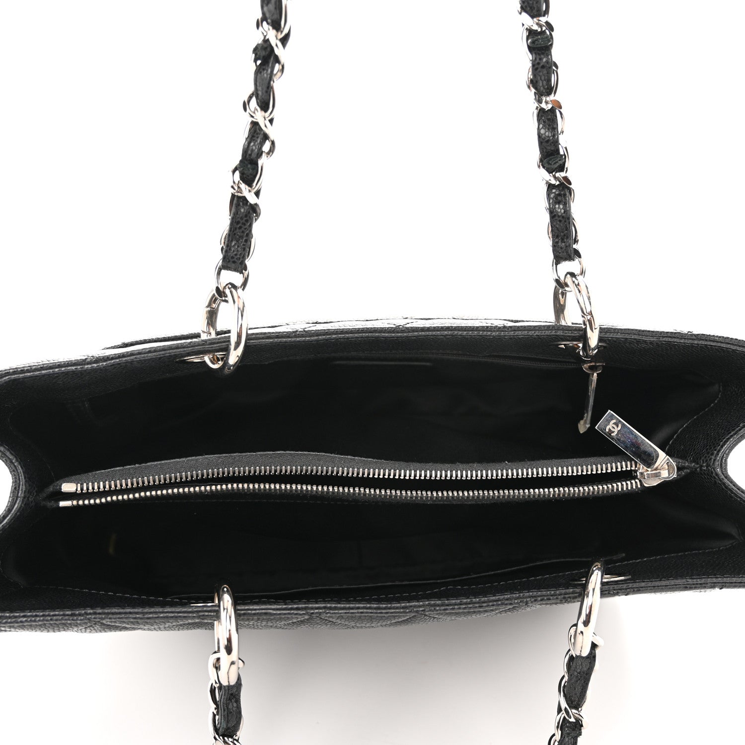 Caviar Quilted Grand Shopping Tote GST Black