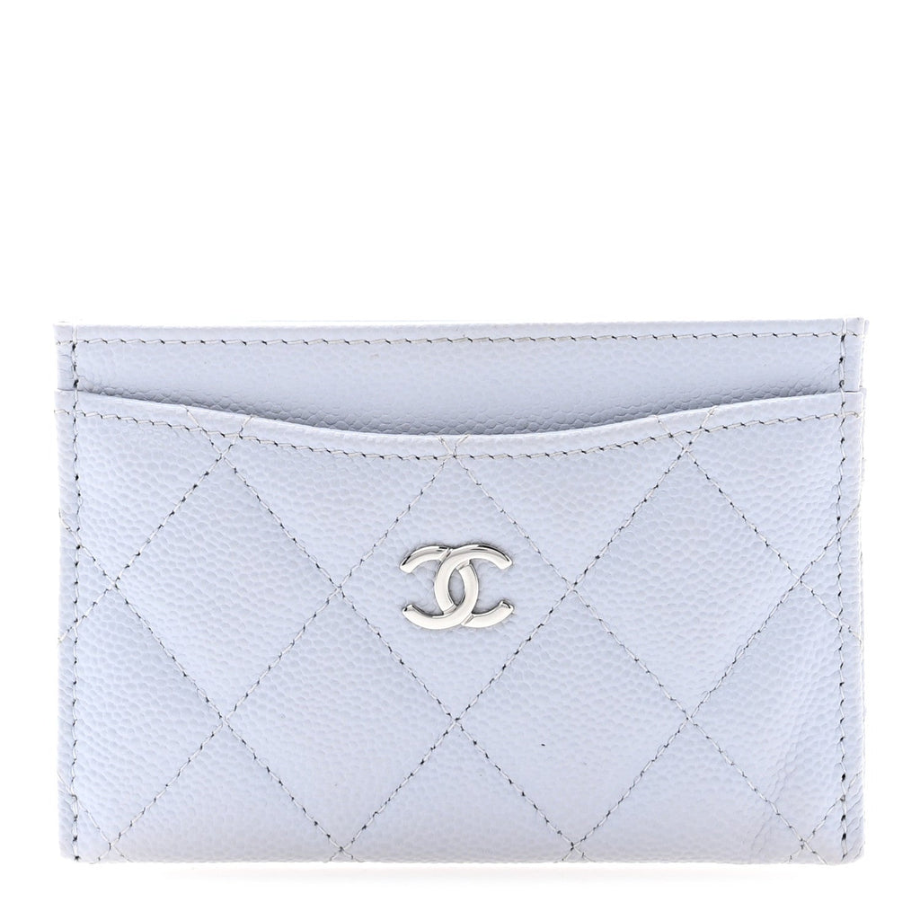 Caviar Quilted  Holder Light Grey