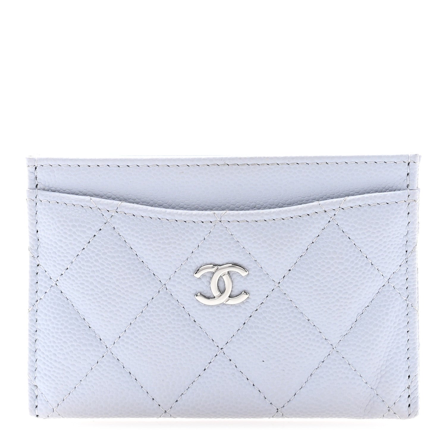 Caviar Quilted  Holder Light Grey