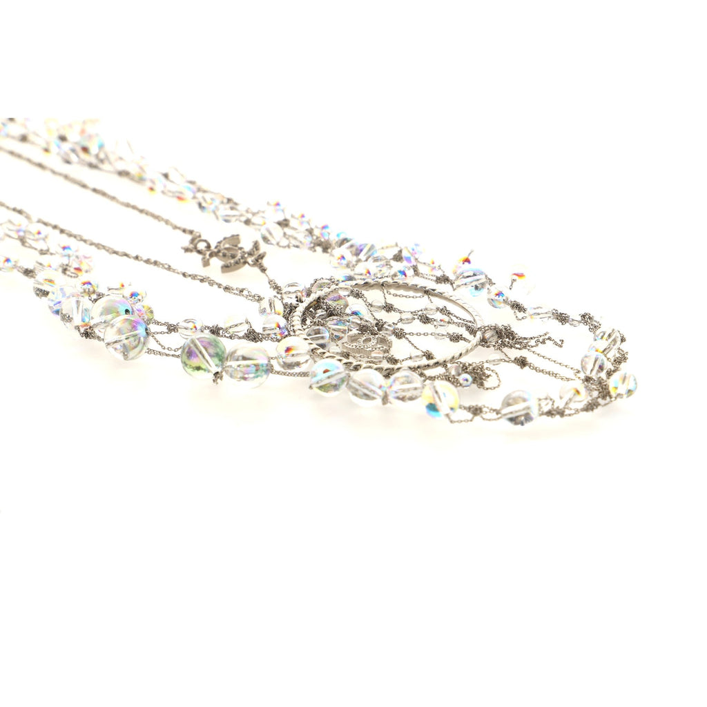 CC Dream Catcher Necklace Crystal Embellished Metal with Beads