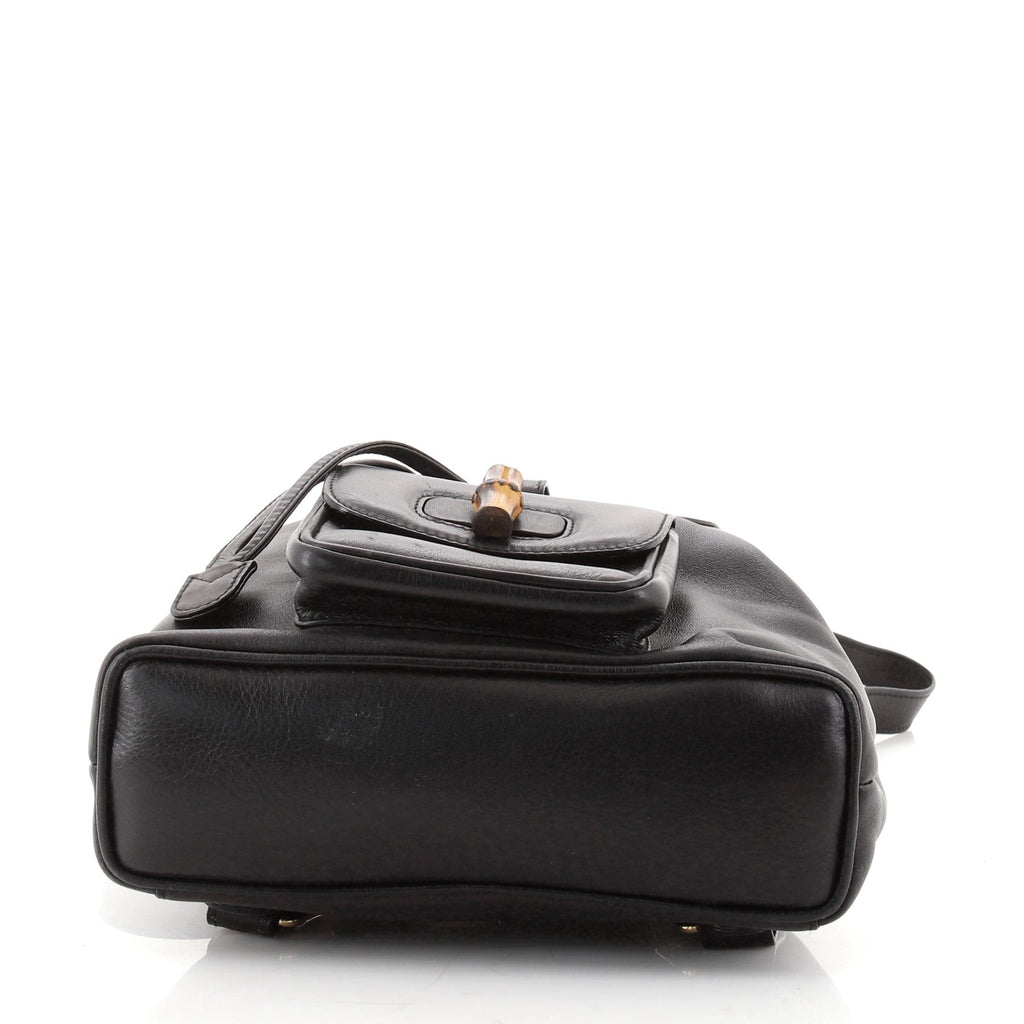 Vintage Bamboo Backpack Leather Mini