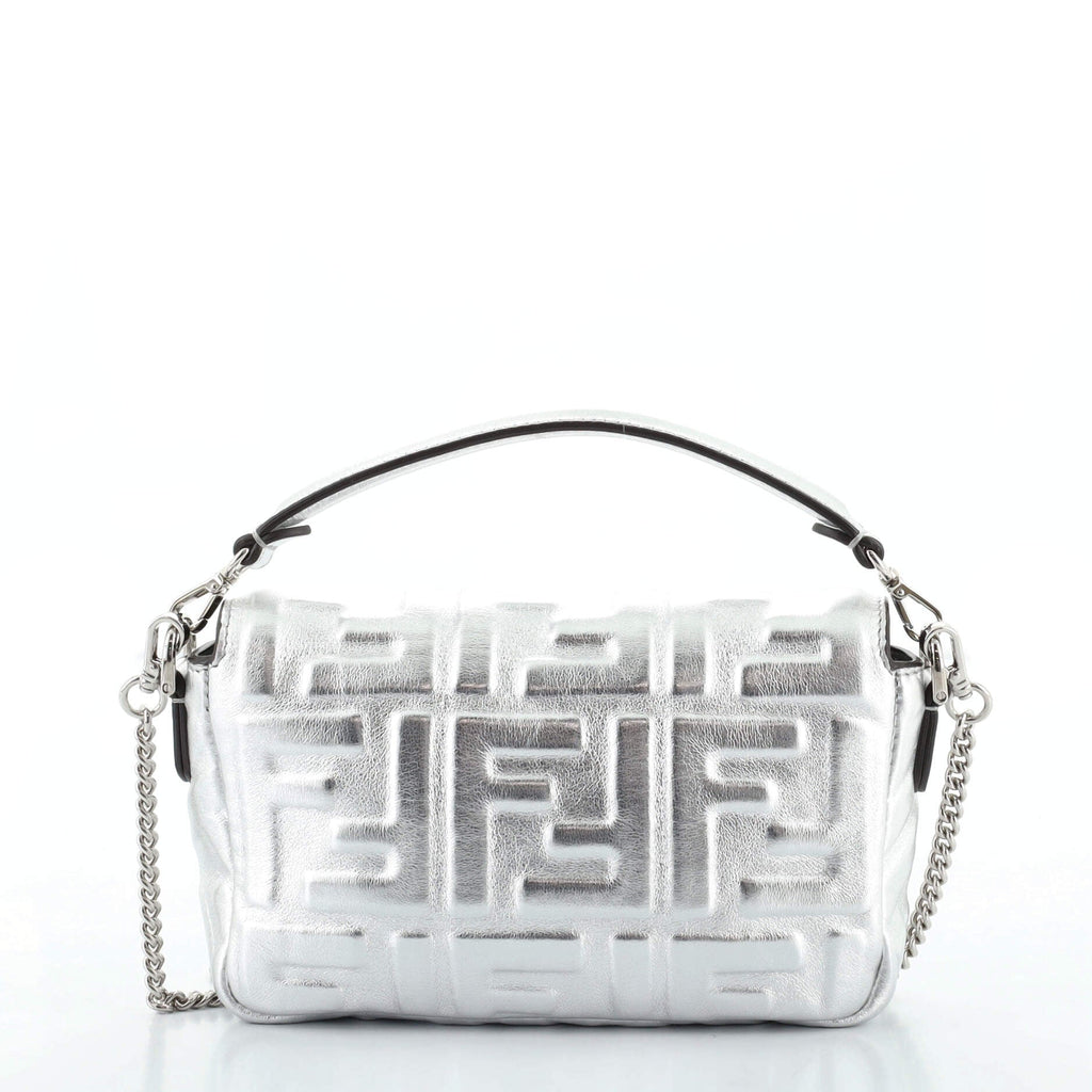 Baguette NM Bag Zucca Embossed Leather Mini