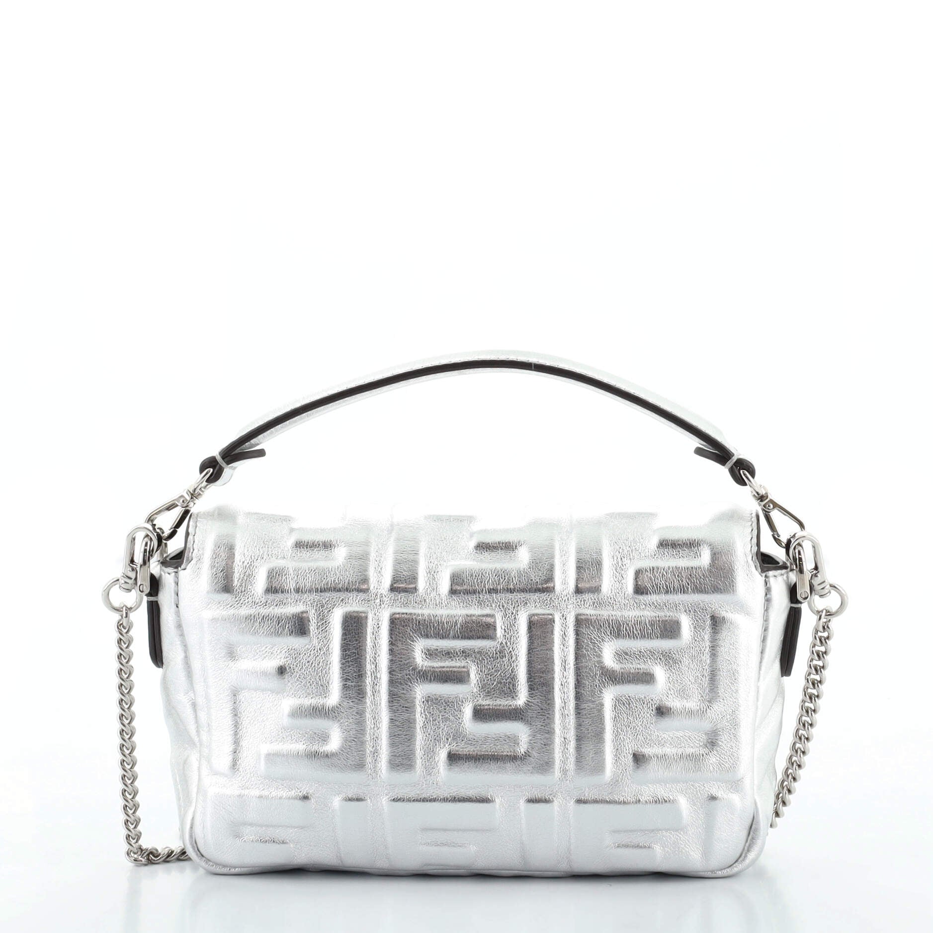 Baguette NM Bag Zucca Embossed Leather Mini