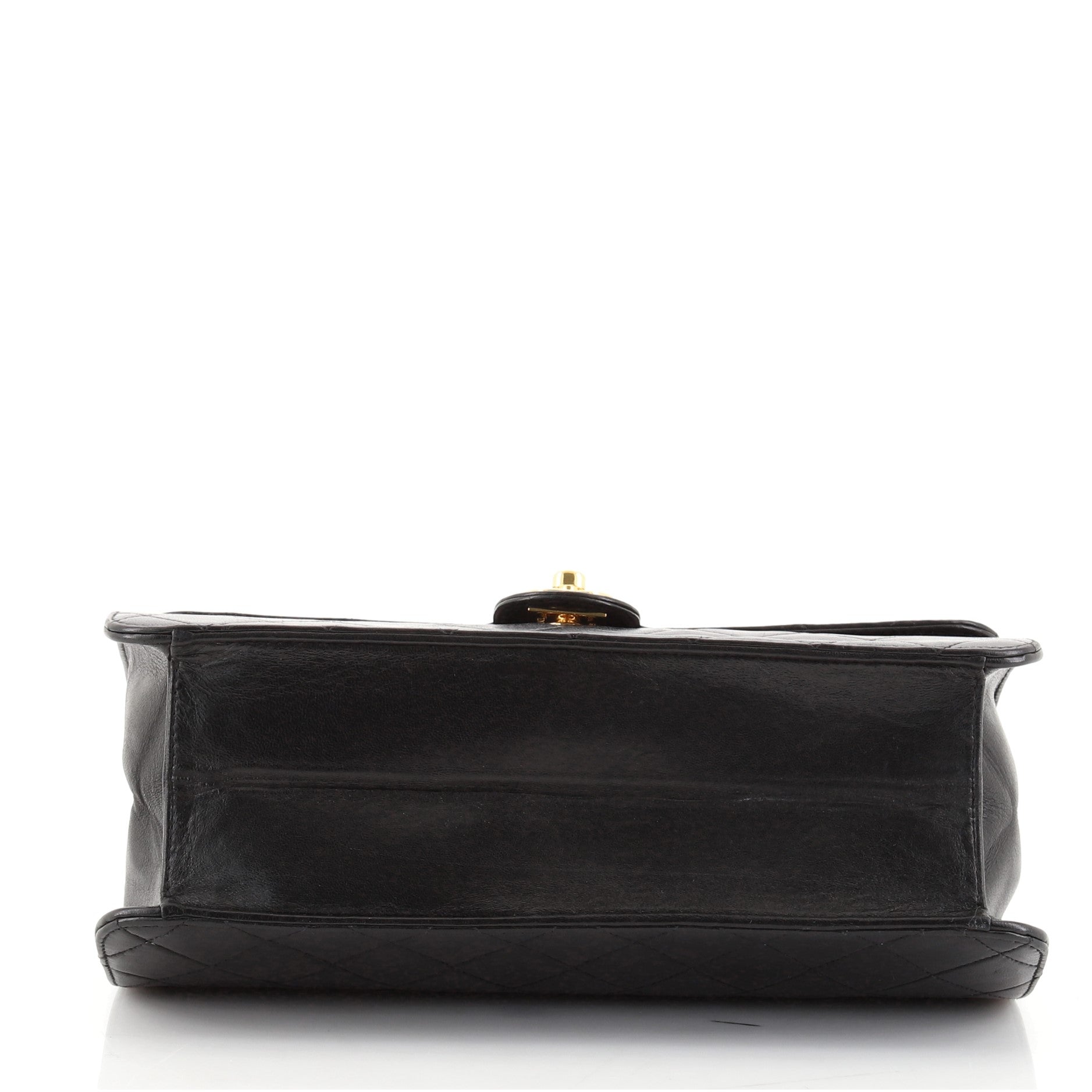 Vintage Clutch with Chain Quilted Leather Medium