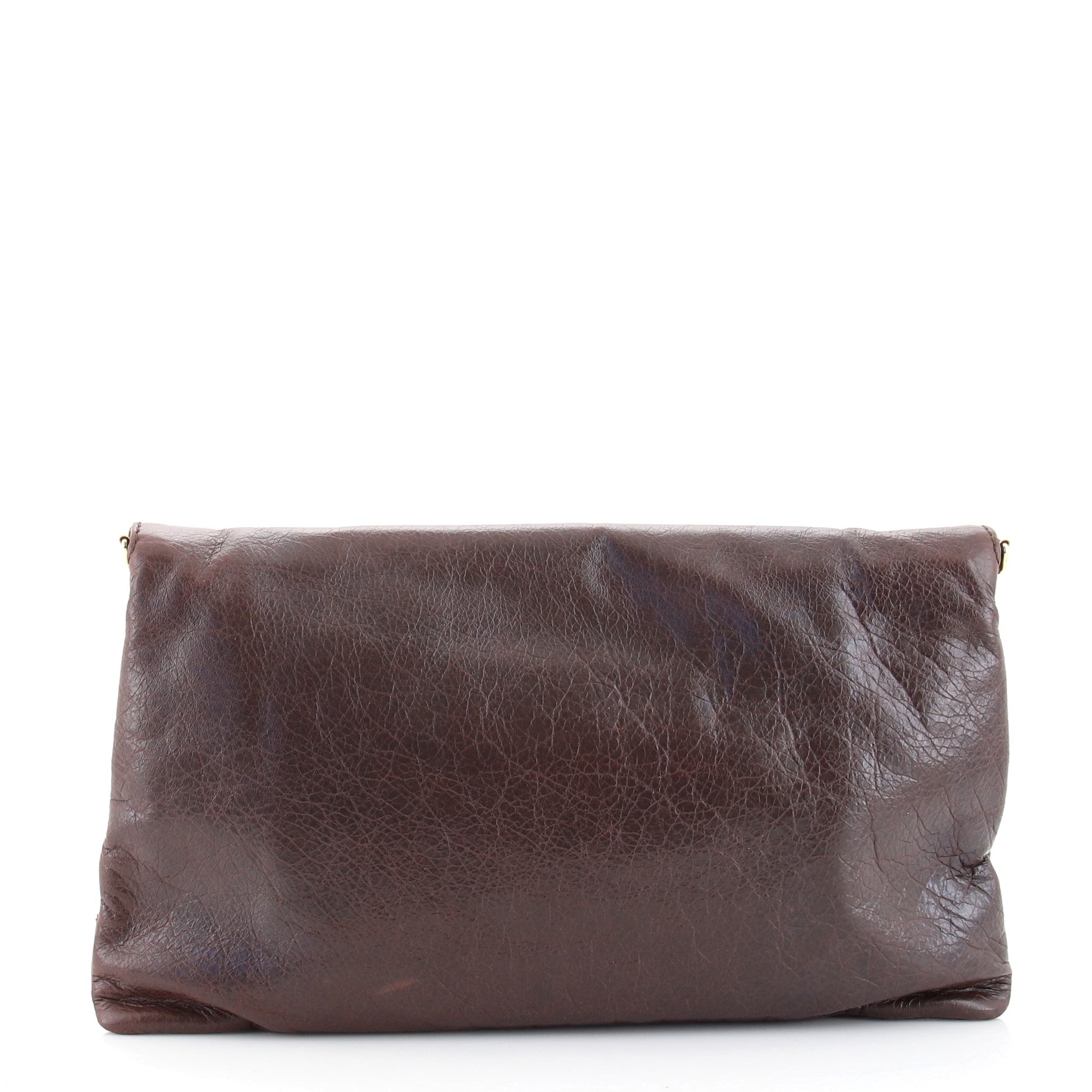 Giant Studs Envelope Strap Clutch Leather