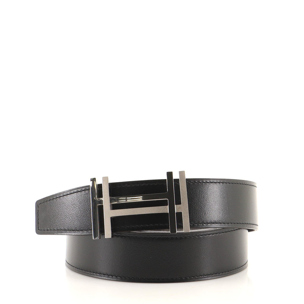 H Au Carre Reversible Belt Leather Medium 85