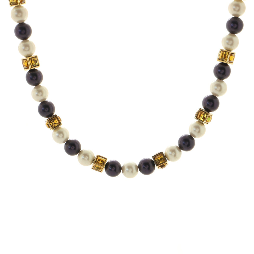 Cry Me a River Necklace Metal with Crystal and Faux Pearl