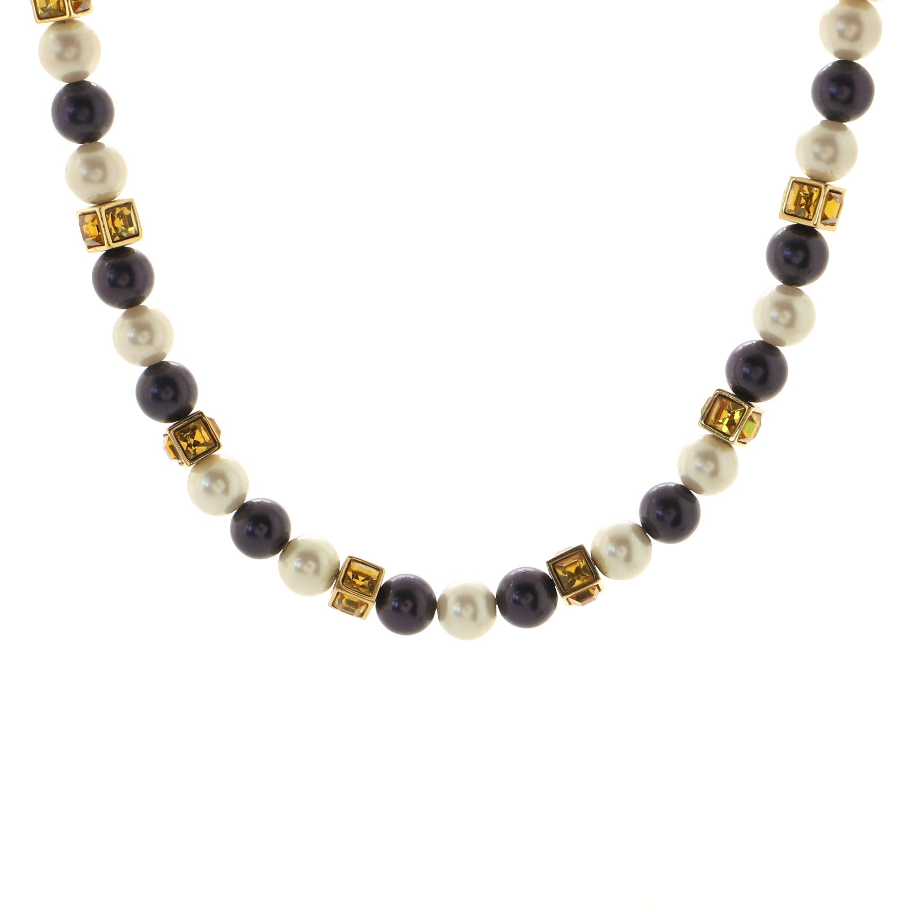 Cry Me a River Necklace Metal with Crystal and Faux Pearl