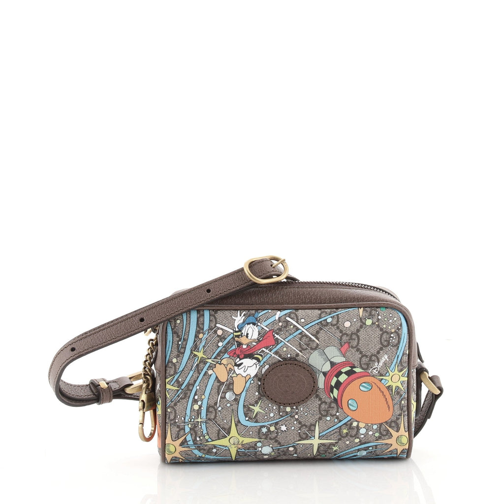 Disney Donald Duck Shoulder Bag Printed GG Coated Canvas Mini