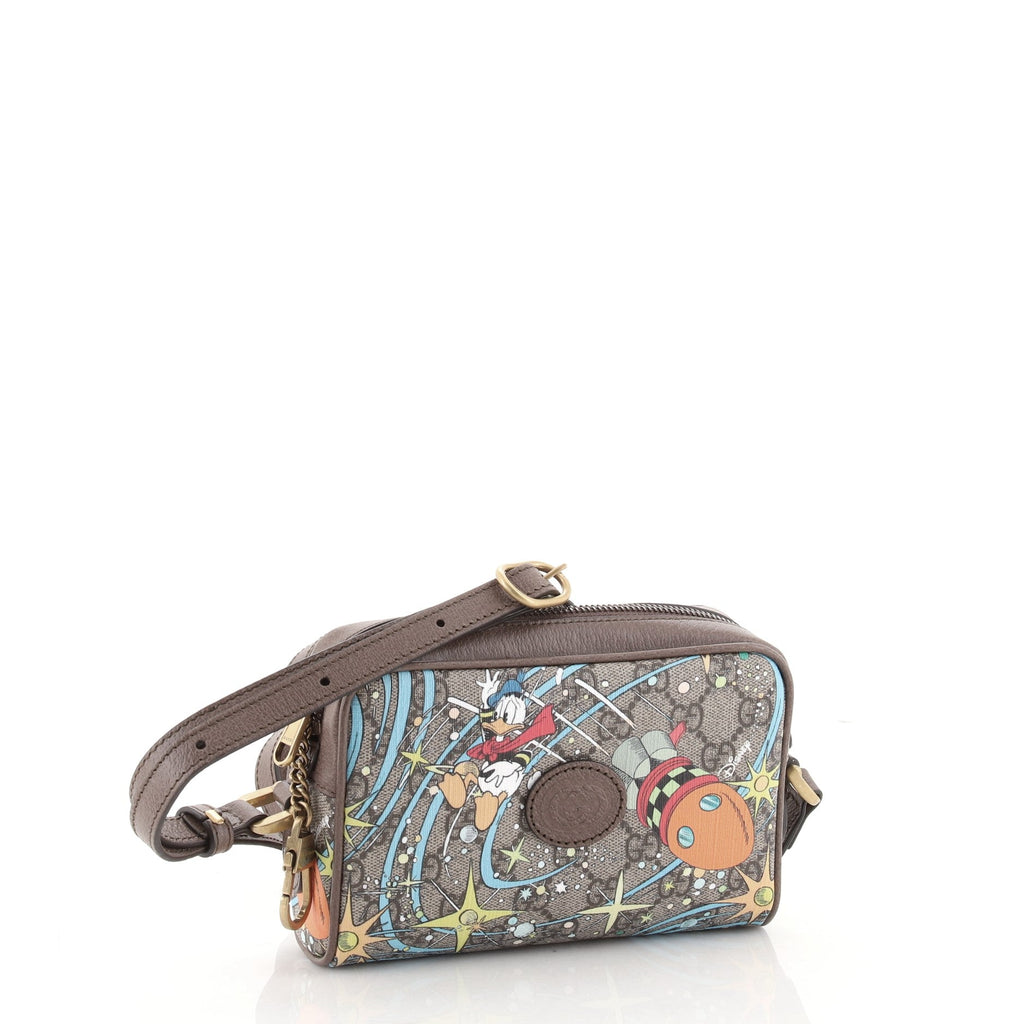 Disney Donald Duck Shoulder Bag Printed GG Coated Canvas Mini