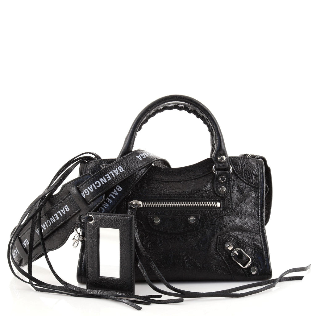 Logo Strap City Classic Studs Bag Leather Mini