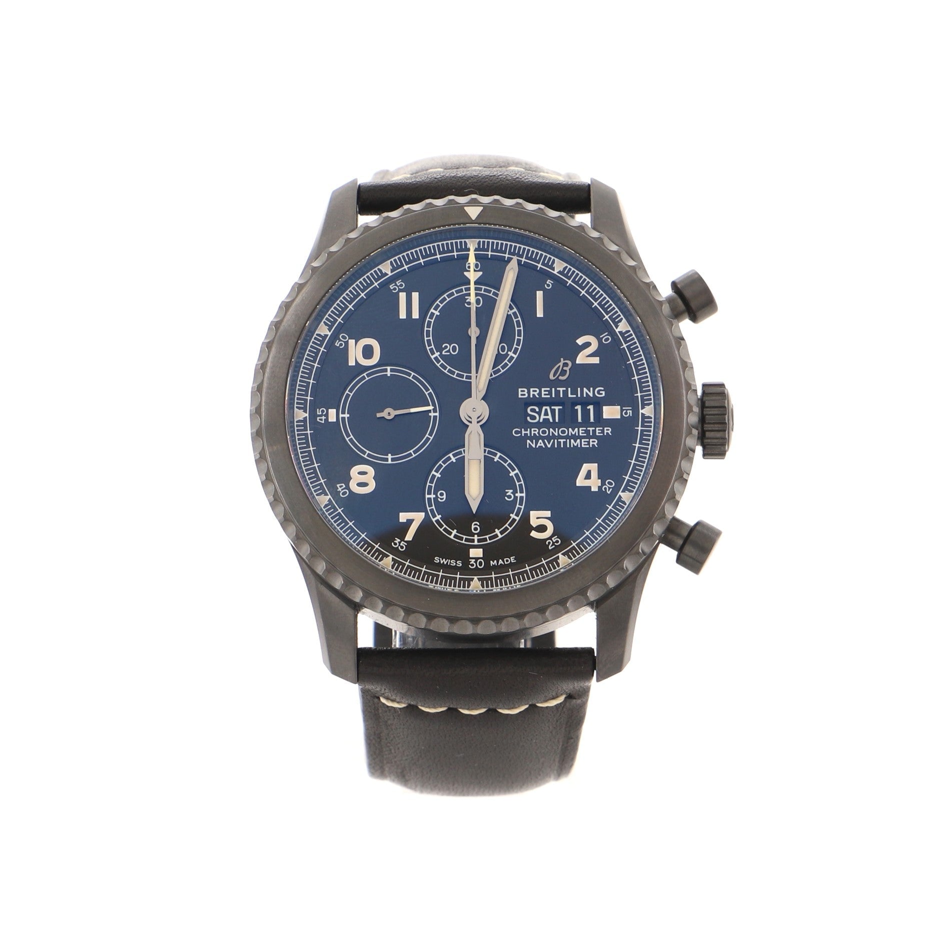 Navitimer 8 Chronograph Automatic Watch DLC Stainless Steel and Leather 43