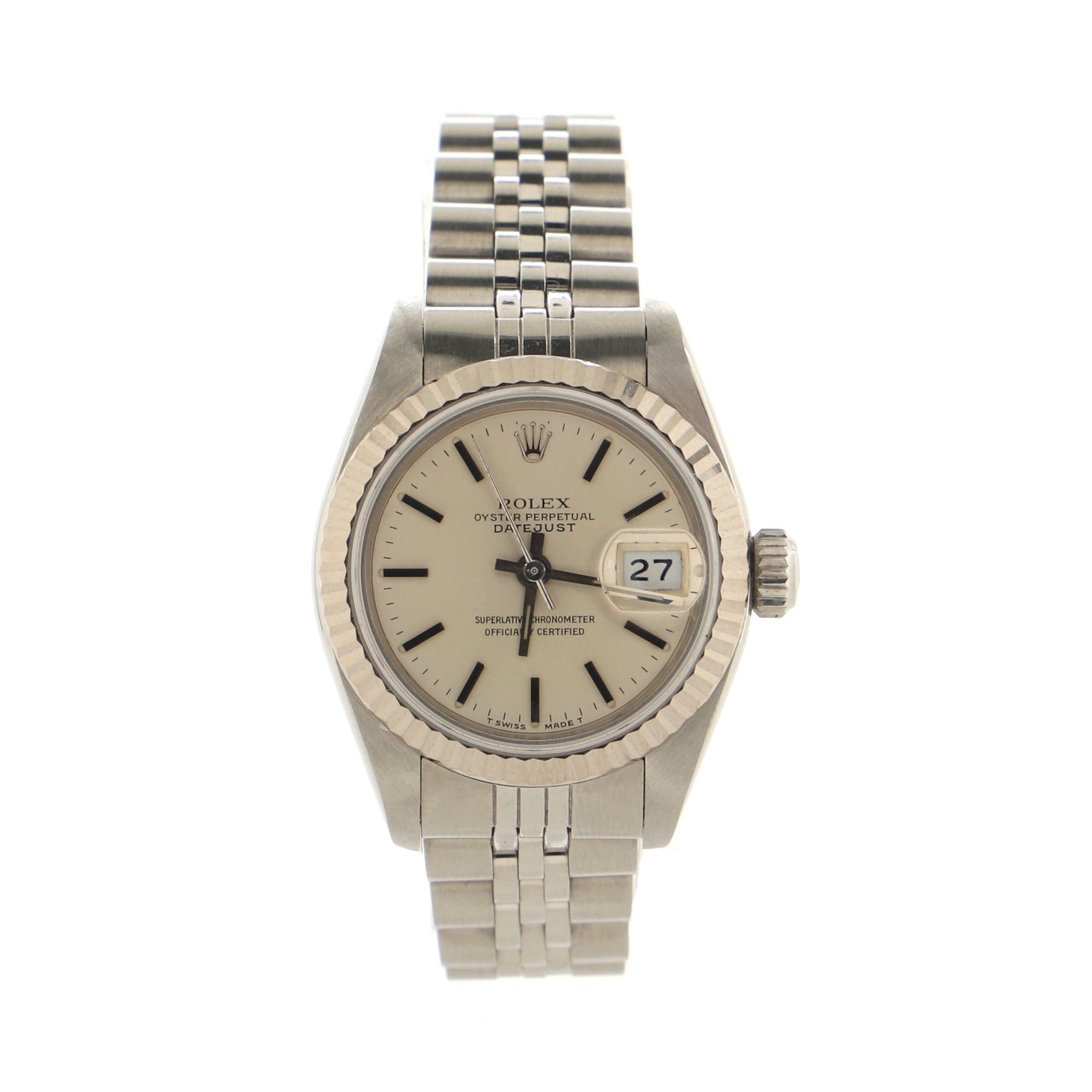 Oyster Perpetual Datejust Automatic Watch Stainless Steel and White Gold 26