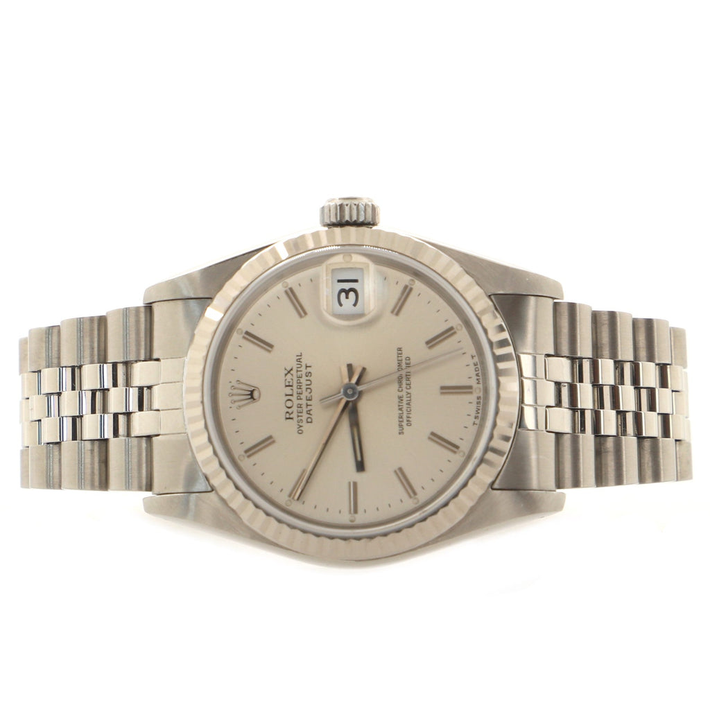 Oyster Perpetual Datejust Automatic Watch Stainless Steel and White Gold 31