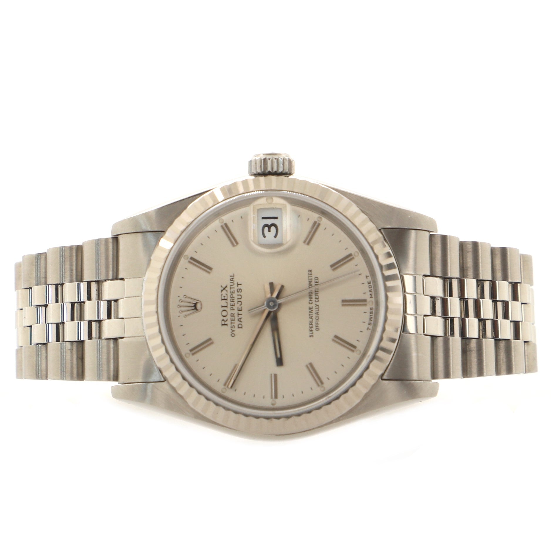 Oyster Perpetual Datejust Automatic Watch Stainless Steel and White Gold 31