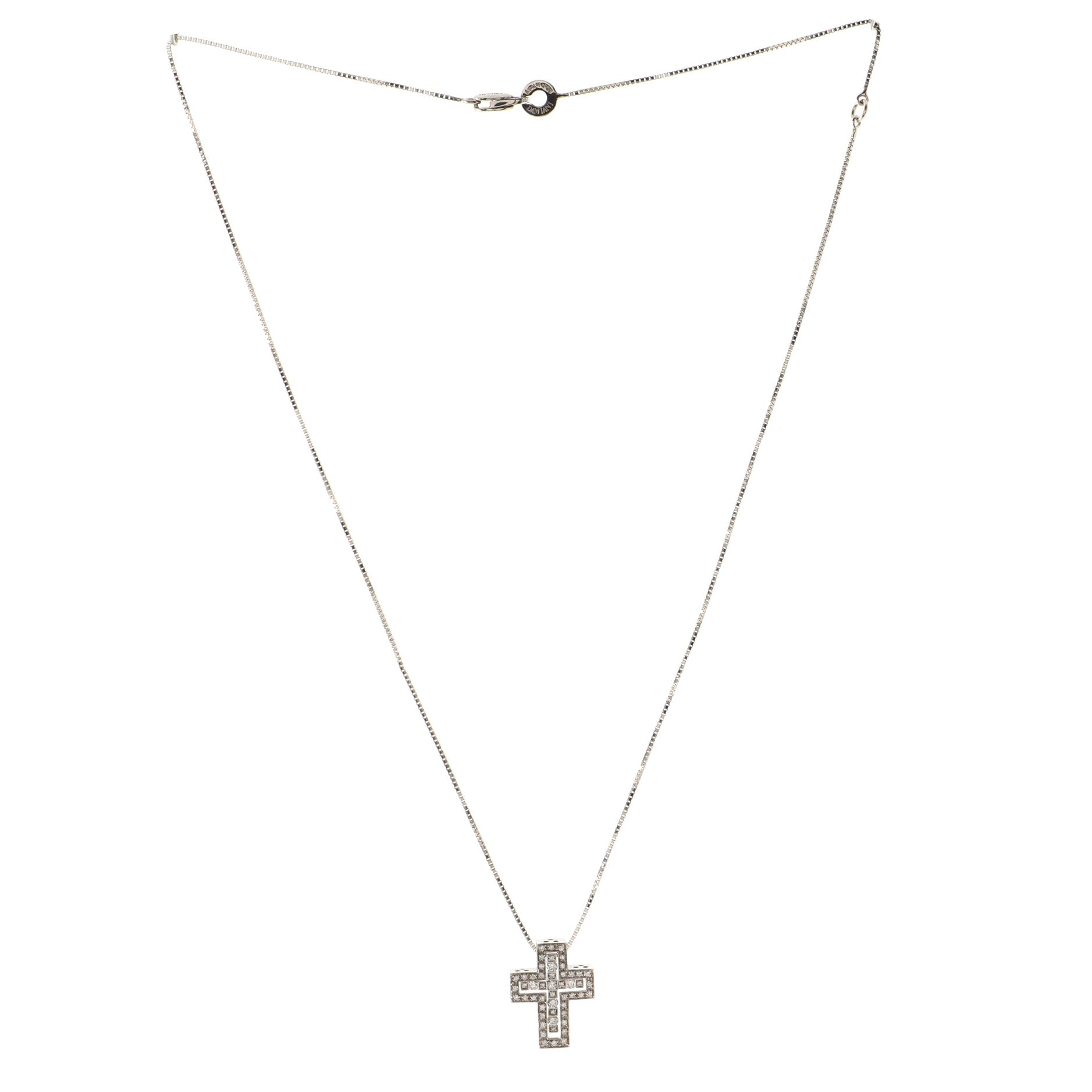 Belle Epoque Pendant Necklace 18K White Gold with Diamonds