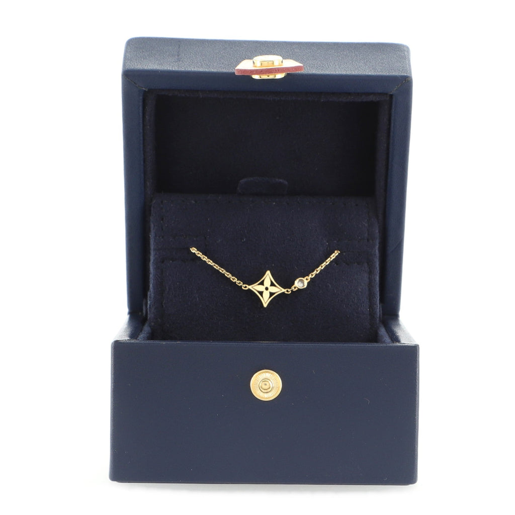 Monogram Idylle Pendant Necklace 18K Yellow Gold with Diamond