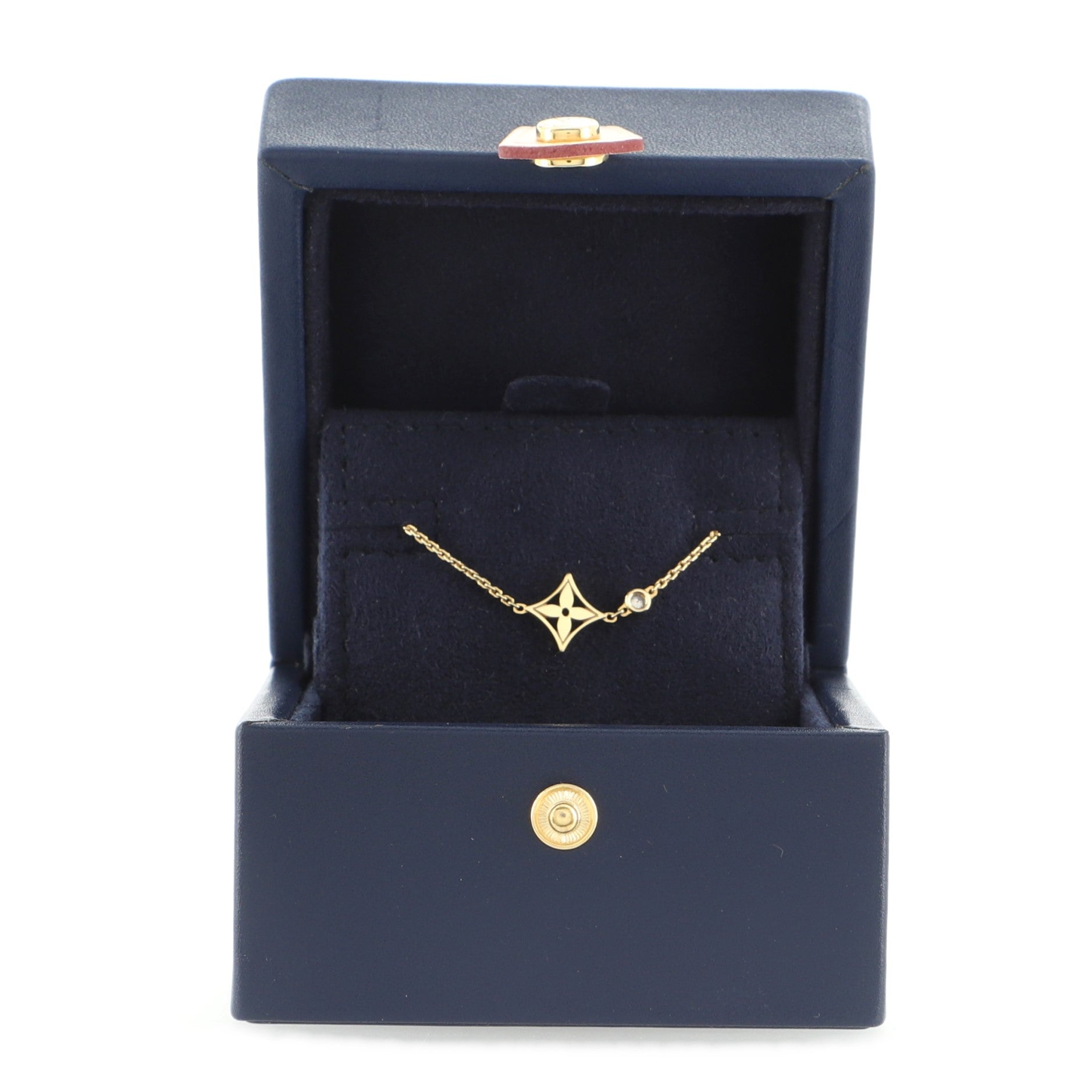 Monogram Idylle Pendant Necklace 18K Yellow Gold with Diamond
