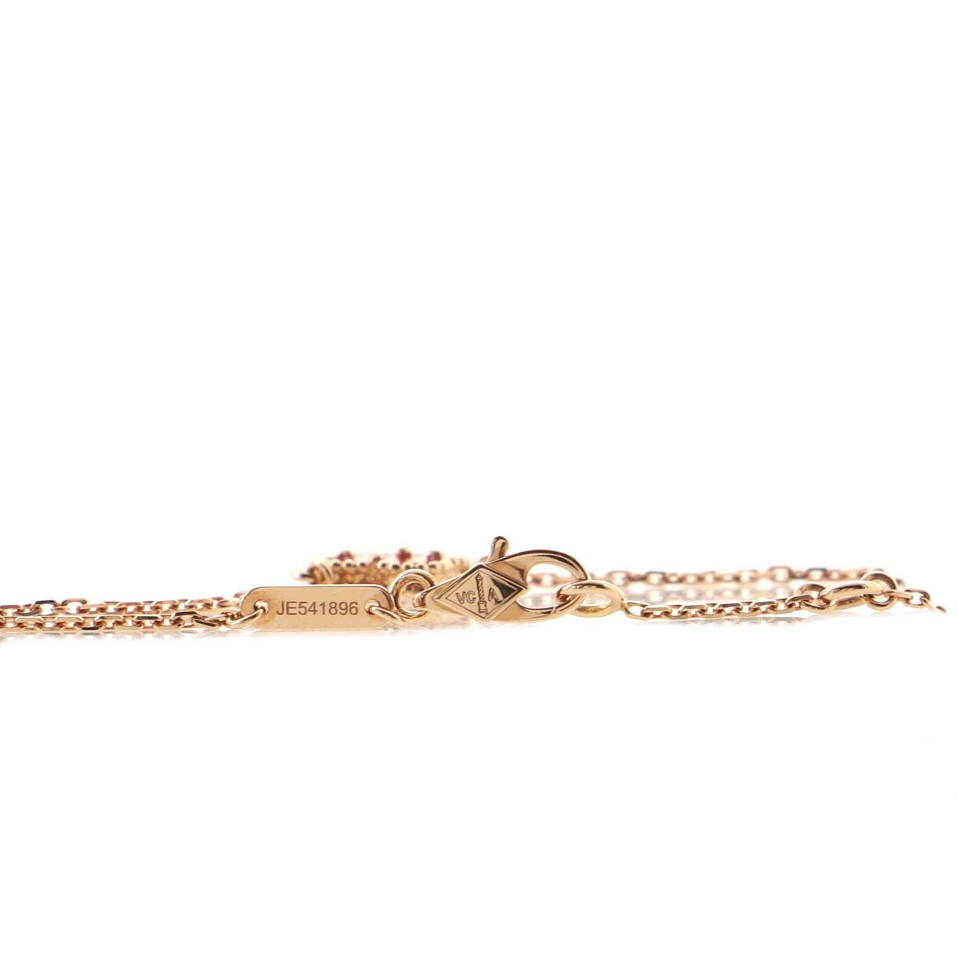 Sweet Alhambra Bracelet 18K Rose Gold and Carnelian